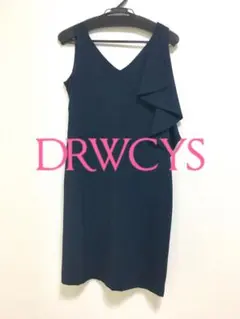【DRWCYS】ワンピース ネイビー 結婚式　2次会　パーティー ドレス フリルのサムネイル