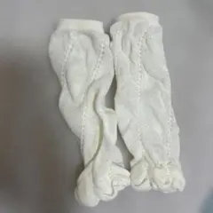 ベビーレッグウォーマー ホワイト ケーブル編み