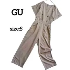 GU ジーユー オールインワン ベージュ Sサイズ 半袖