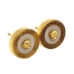 VERSACE ヴェルサーチ メデューサ ピアス ゴールド系×ホワイト系 金 白のサムネイル