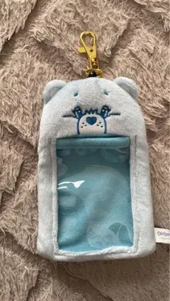 ケアベア　リール付きパスポーチ