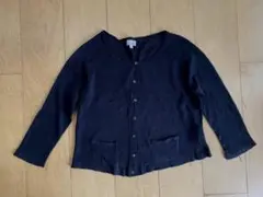MARGARET HOWELL リネン100% カーディガン 黒 サイズIIIのサムネイル