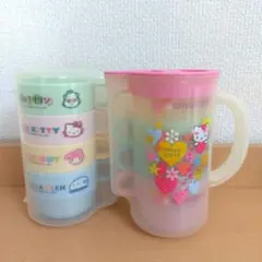 ハローキティ ピッチャー&コップセット サンリオキャラクタープラコップセット