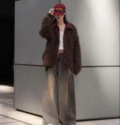 soerte SUPER VOLUME SHAGGY KNIT CARDIGAN