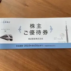 東武鉄道　株主優待ご優待券　未使用