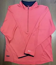 【L】Nike ハーフジップ 長袖ジャージ オレンジ