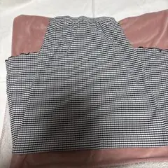 フレアスカート ブラックチェック F earth music&ecology