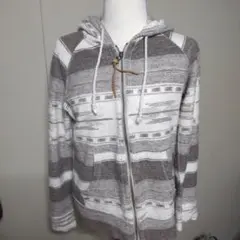 goa ナチョラルビンテージ　オルテカ柄パーカー　コットン　リネン