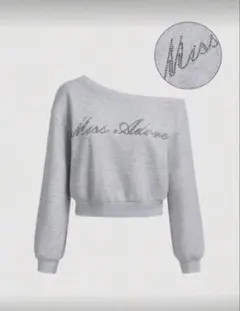 新品未使用！SHEIN グレー クロップドスウェット Lサイズ