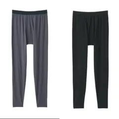 【新品未使用・2色セット】無印良品/紳士 あったか綿 ロングタイツ/Lサイズ