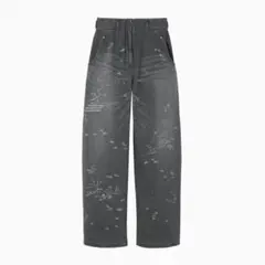 Mame Kurogouchi グレージャガードワイドデニムパンツ