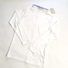 タグ付き新品★studio CLIP★ストライプ襟 ホワイト長袖トップス