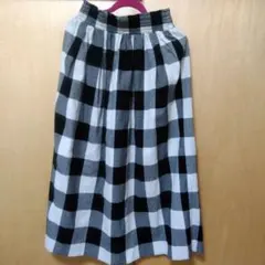 【LOGOS】チェックロングスカート Mのサムネイル
