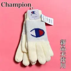 【新品未使用】Champion 手袋 白 チャンピオン 秋冬 ニット生地のサムネイル