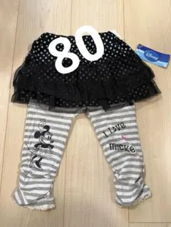 【新品未使用】Disney ミニー・マウス スカート　付きレギンス 80 女の子