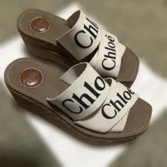 Chloé ロゴ ウェッジソール サンダル - メルカリ