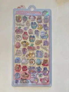 韓国 BONBON DROP ぷっくりシール うさぎ くま パステル 匿名配送