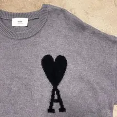 美品　ami parisニットセーター　グレー