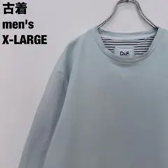 古着 RICKY SINGH D&F スウェット 無地 ミントグリーン XL
