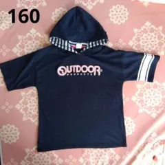 OUTDOOR PRODUCTS フード付きTシャツ ネイビー