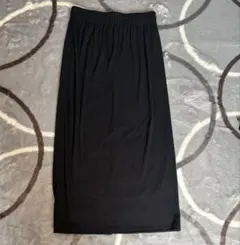 黒 タイトロングプリーツスカート