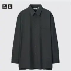 UNIQLO U オーバーサイズシャツ ダークグレー　Ｌ