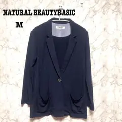 NATURAL BEAUTY BASIC ジャケット　薄め　Mサイズ　紺色