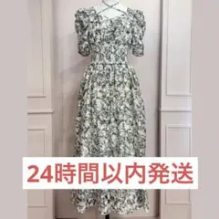 AnMILLE アンミール フラワークロスフレアOP ロングワンピース