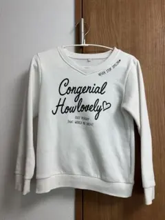 ホワイト Vネック トレーナー