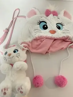 ディズニーリゾート　マリーちゃんファンキャップ　マリーちゃんショルダーバッグ