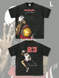 マイケルジョーダン NBA ヴィンテージ加工 両面プリント Tシャツ