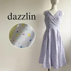 dazzlin カシュクール　フレアワンピース　幾何学模様　総柄　フレアスカート