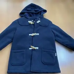 ミキハウスホットビスケッツ　クマ耳ネイビー ダッフルコート