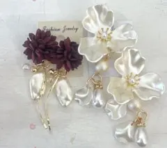 ②点セット　4 ハンドメイド　樹脂　金属　ピアス　イヤリング　まとめ売り