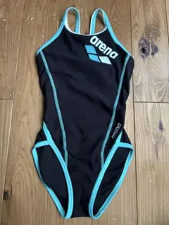 arena ワンピース水着 140cm ブラック/ターコイズ