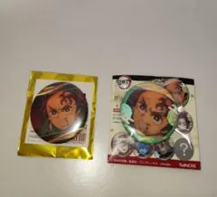 鬼滅の刃　竈門炭治郎　グリッター缶バッジ　キャラバッジコレクション　2点セット