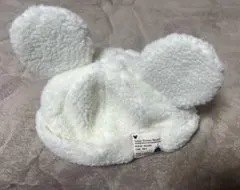 美品 ミッキー ボアキャップ 白 ディズニー