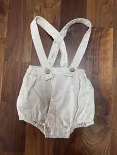アプレレクール　ストライプ サスペンダー付きボトムス 70-80 美品