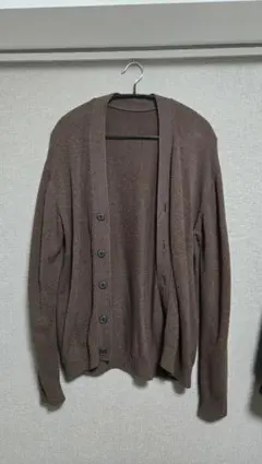 無印良品　大豆繊維を使ったミドルゲージVネックカーディガン　M