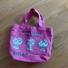 日焼けハローキティ 小型トートバッグ