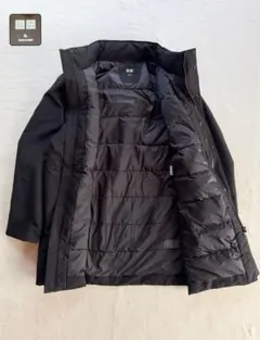 ユニクロ　ブラック　ハイブリッド　ダウンジャケット