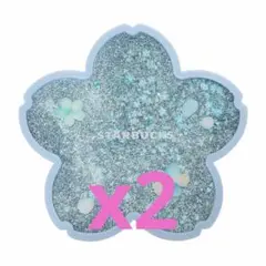 スタバ　SAKURA 2026 コースターエアリーブルー　2点セット
