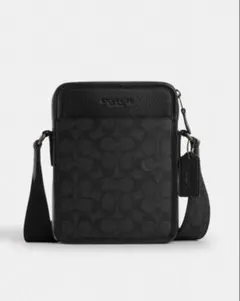 Coach ブラックレザー ショルダーバッグ
