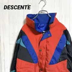 90s DESCENTE 中綿入り マルチカラー ジャケット M デサント