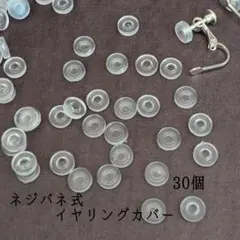 【RE02S】ネジバネ式イヤリング用  シリコンカバー  30個