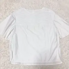 グリーンレーベルリラクシング ピンタック キリカエ フレアスリーブ ブラウス