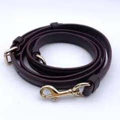 コーチ ダークブラウン レザー ショルダーストラップ