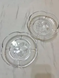 ホヤクリスタルガラス皿　2枚セット