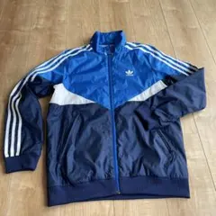 adidas ピステ ナイロンジャケット ブルー キッズ トラック サッカー