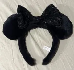 ディズニーカチューシャ ミニー黒ファース パンコール